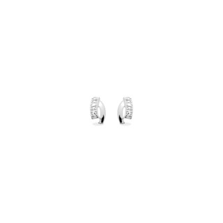 Pendientes fantasia plata rodiada 925 con circonita