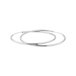 Brincos de argola em prata 925 - 60 mm - Fio 2mm