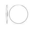 Pendientes de aro plata 925 de 60 mm - Hilo 2mm