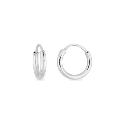 Pendientes de aro plata 925 10 mm - Hilo 1.5mm