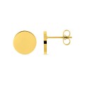 Brincos de círculo em aço dourado 10 mm
