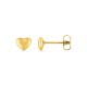Pendientes corazón acero dorado 7mm
