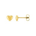 Pendientes corazón acero dorado 7mm