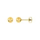 Brincos de bola em aço dourado de 6 mm