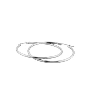 Brincos de argola 45 mm aço - fio 2 mm