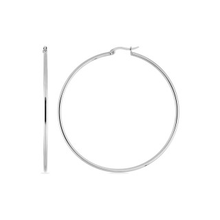 Brincos de argola 65 mm aço - fio 2 mm