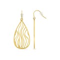 Pendientes de gancho en acero dorado