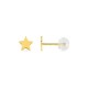 Brincos de estrela em ouro amarelo de 9K