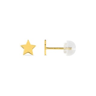 Brincos de estrela em ouro amarelo de 9K