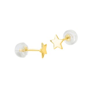 Pendientes estrella oro amarillo 9K