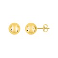 Pendientes bolitas 8 mm oro amarillo 18K