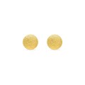 Pendientes bolitas 5 mm oro amarillo 18K acabado textura