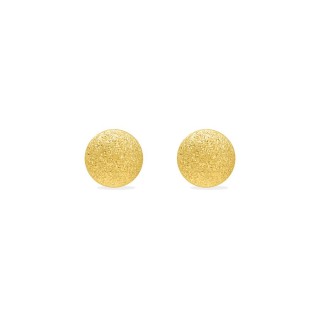Pendientes bolitas 6 mm oro amarillo 18K acabado textura
