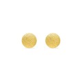 Pendientes bolitas 6 mm oro amarillo 18K acabado textura