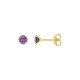 Brincos em ouro amarelo 18K com ametista 4mm