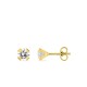 Pendientes oro amarillo 18K con circonita 5mm