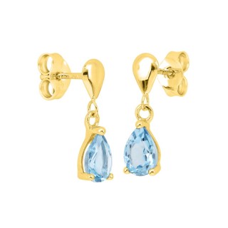 Brincos em ouro amarelo de 18K com pingentes de topázio
