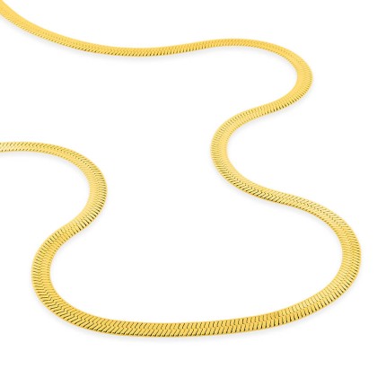 Collar de cadena de acero dorado - 42 cm
