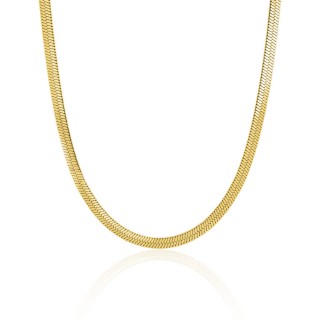 Colar de corrente em aço inoxidável dourado - 42 cm