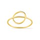 Anel circular em forma de cruz banhado a ouro