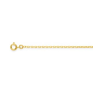 Collar de cadena de diamantes forçat chapados en oro de 1,60 mm