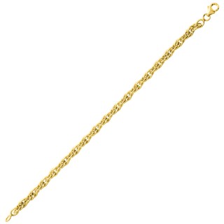 Pulseira de malha banhada a ouro