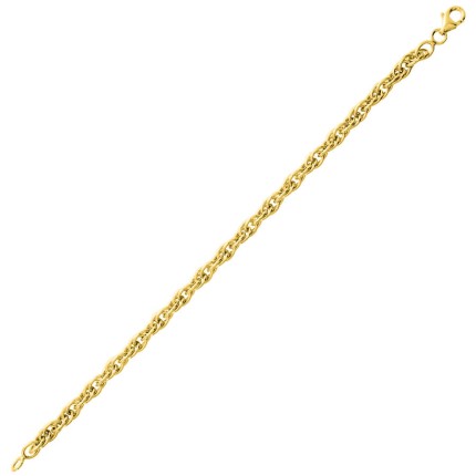 Pulseira de malha banhada a ouro