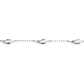 Pulseira em prata 925 banhada a ródio adornada com 4 motivos