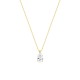 Collar fantasía en forma de pera de oro amarillo 9K y circonita