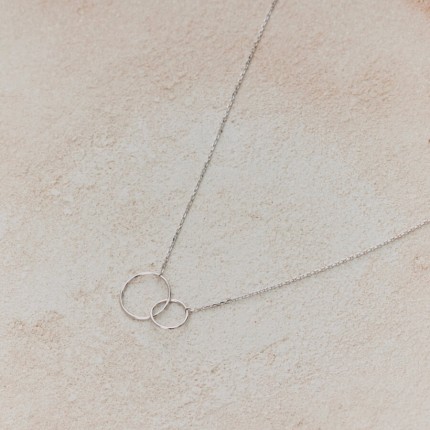 Collar de plata círculo 42CM