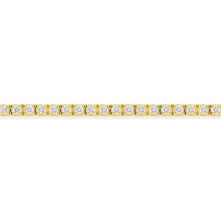 Pulsera de oro amarillo de 9K con diamantes creados de 0,75 ct.