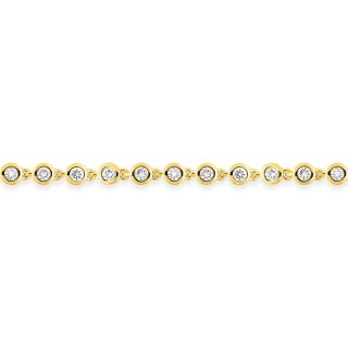 Pulsera de oro amarillo de 9K con diamantes creados de 1,05 ct.
