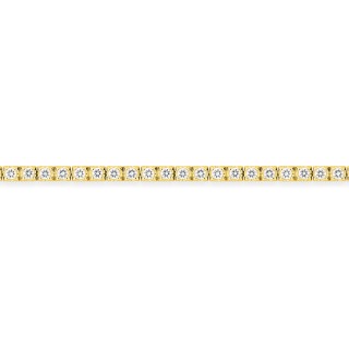 Pulseira em ouro amarelo de 9K com diamantes de 1,04 ct criados em malha de ténis