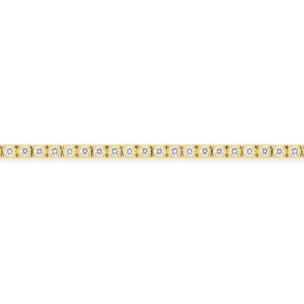 Pulsera de oro amarillo de 9K con diamantes creados de 1,04 ct malla de tenis