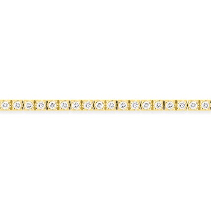 Pulsera de oro amarillo de 9K con diamantes creados de 1,54 ct malla de tenis