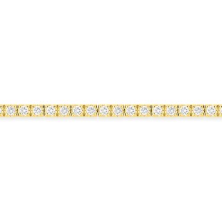 Pulsera de oro amarillo de 9K con diamantes creados de 2,05  ct  malla de tenis
