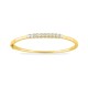 Pulseira rígida em ouro amarelo 9k com diamantes criados em 1,00 ct.