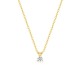 Collar de oro amarillo 9K con diamante creado 0,05 ct F-VS