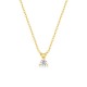 Colar em ouro amarelo de 9K com diamante criado 0,10 ct F-VS