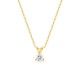 Colar em ouro amarelo de 9K com diamante criado 0,15 ct F-VS