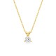 Colar em ouro amarelo de 9K com diamante criado 0,20 ct F-VS