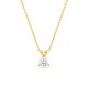 Collar de oro amarillo 9K con diamante creado 0,25 ct F-VS