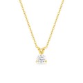 Collar de oro amarillo 9K con diamante creado 0,25 ct F-VS