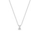 Collar de oro blanco 9K con diamante creado de 0,05 ct F-VS