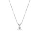 Collar de oro blanco 9K con diamante creado de 0,10 ct F-VS