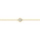 Pulsera de oro amarillo 9K con diamante creado 0,12 ct F-VS