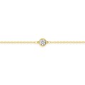 Pulsera de oro amarillo 9K con diamante creado 0,12 ct F-VS