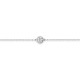 Pulseira em ouro branco de 9K com diamante criado de 0,12 ct F-VS