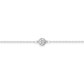 Pulsera de oro blanco 9K con diamante creado 0,12 ct F-VS