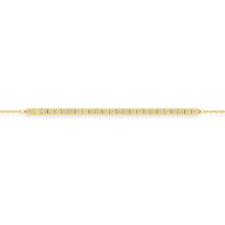 Pulsera de oro amarillo de 9K con 25 diamantes creados 0,25 ct F-VS